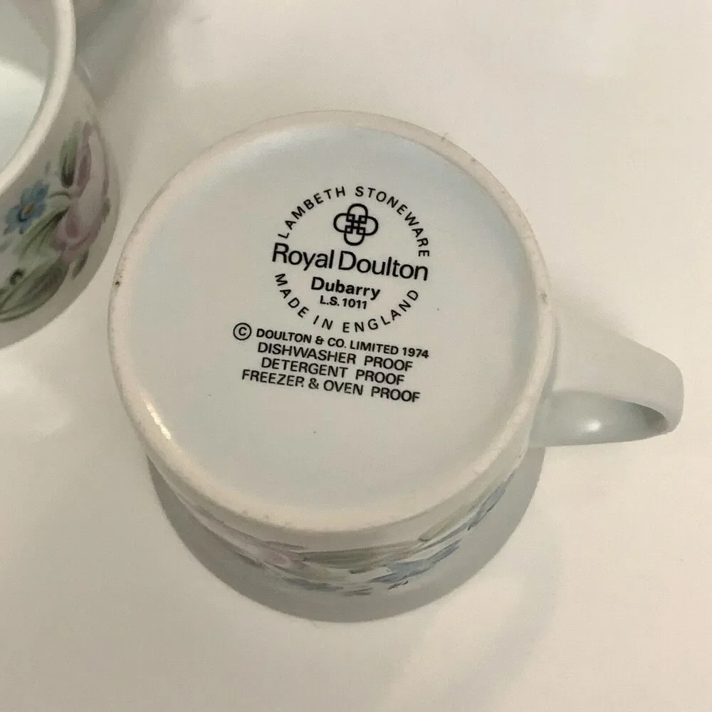 Royal Doulton Dubarry Coffee Tea Cups Set Of 4